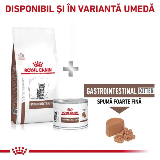 Royal Canin Veterinary Feline Gastrointestinal Kitten – Hrană Uscată pentru Pisici Junior cu Tulburări Digestive, 2 kg
